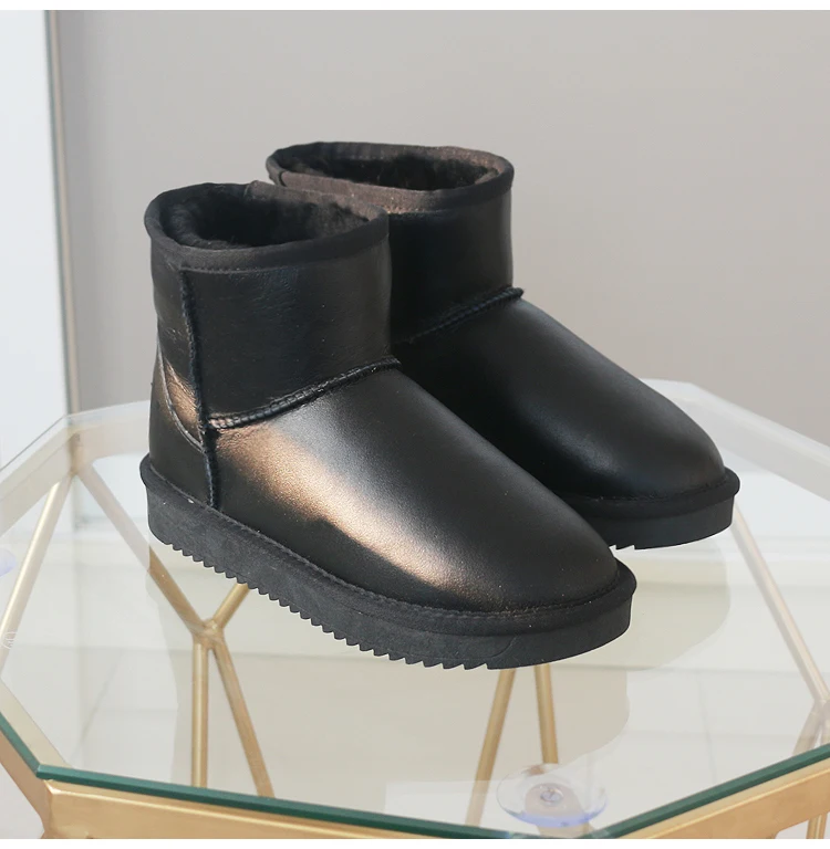 Г., модные водонепроницаемые женские ботинки зимние ботильоны из натурального меха зимние ботинки из натуральной овечьей кожи теплая шерстяная обувь