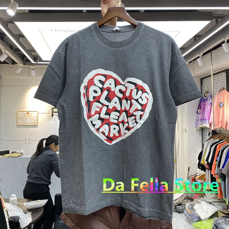 Футболка CPFM 2021 для мужчин и женщин Kanye West топы кактус растение блошиный рынок