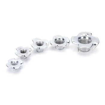 

10pcs/Set Four Prong Furniture T Nut Inserts For Wood M4/M5/M6/M8/M10 Zinc Plated Wholesale