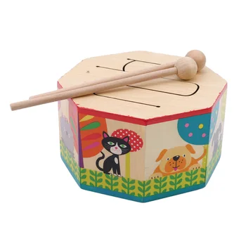 

Kids Toys Wooden Drum For Early Education Musical Toys For Children Drum Musical Instruments Learning Education Puzzle Toy