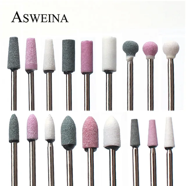 Brocas rotativas de corindón para manicura, 1 unidad, accesorios de manicura