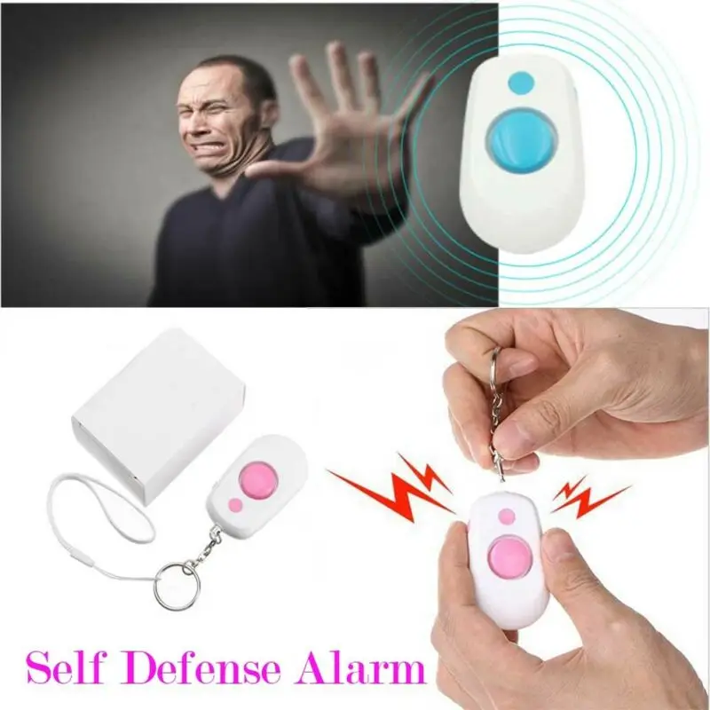 

130db Personal Panic Rape Attack Safety Keyring Alarms Torch Self-Defense Tool