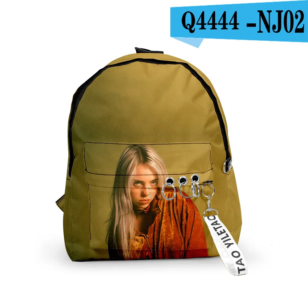 3d billie Eilish рюкзак оба плеча посылка для мужчин и женщин посылка Ткань Оксфорд школьная сумка - Цвет: M