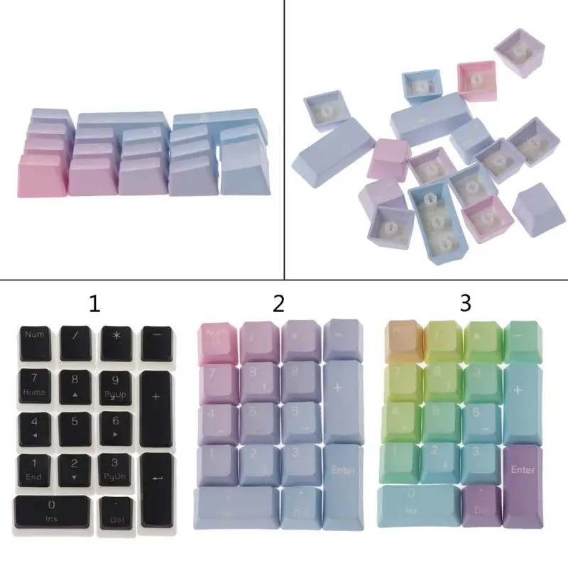 Клавиатура Механическая с подсветкой 17 клавиш RGB верхняя печать PBT Shot