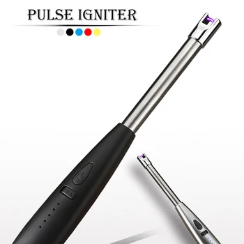 

Rechargeable USB Pulse Lighter Long Stick Arc Lighter Windproof Flameless Electric Arc Lighter Lighter Flameless