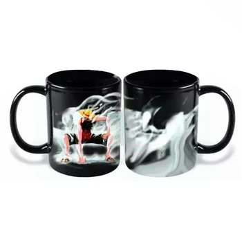 

One Piece Monkey D Luffy Mug Cup Magic Ceramic Coffee Cups Hot Cold Heat Sensitive Color-Changing For Friend Gift