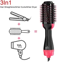 Brosse à air chaud 3-en-1 : Sèche-cheveux, volumateur et générateur d'ions négatifs pour lisser et boucler les cheveux 5