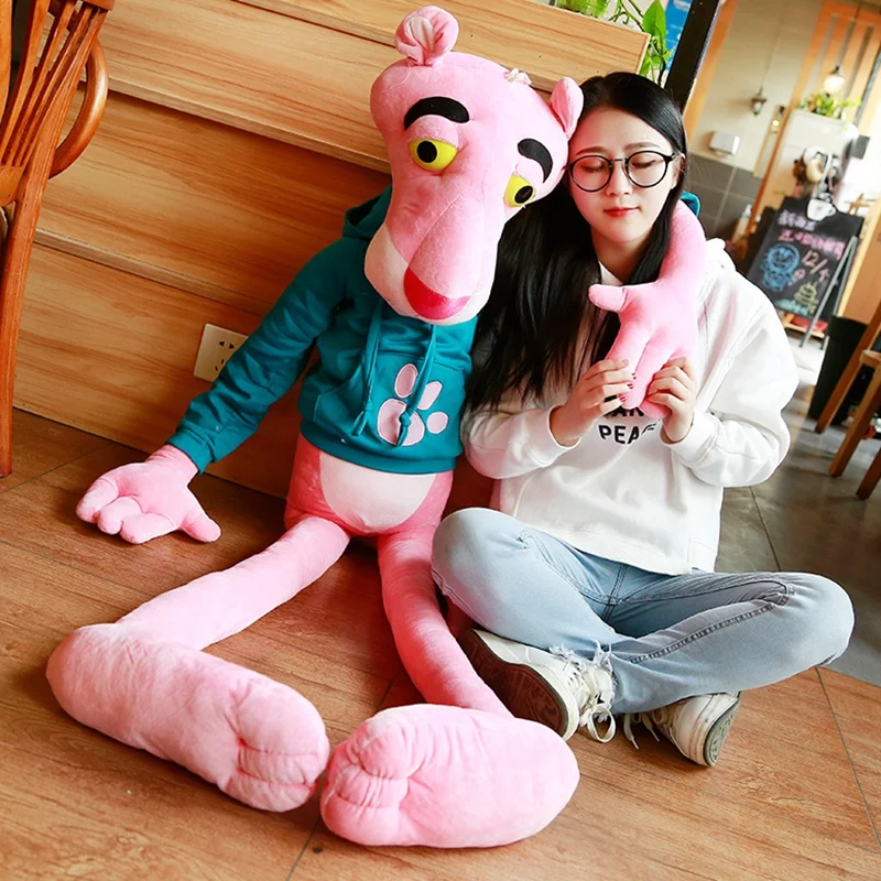 High Quality Big Size Baby Toys Plaything Cute Naughty Pink Panther Plush Stuffed Doll Toy Home Decor Kawaii Xtmas Gift 55-145CM