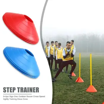 

Durable Marker Discs Delicate Design 10x Soccer Disc Cones Football Agility Training Cone Markers with Storage Bag