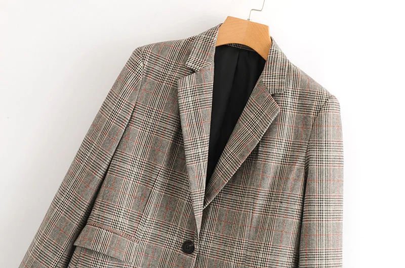 

2048 Western Style One-Button Pattern Suit Jacket Women's A968