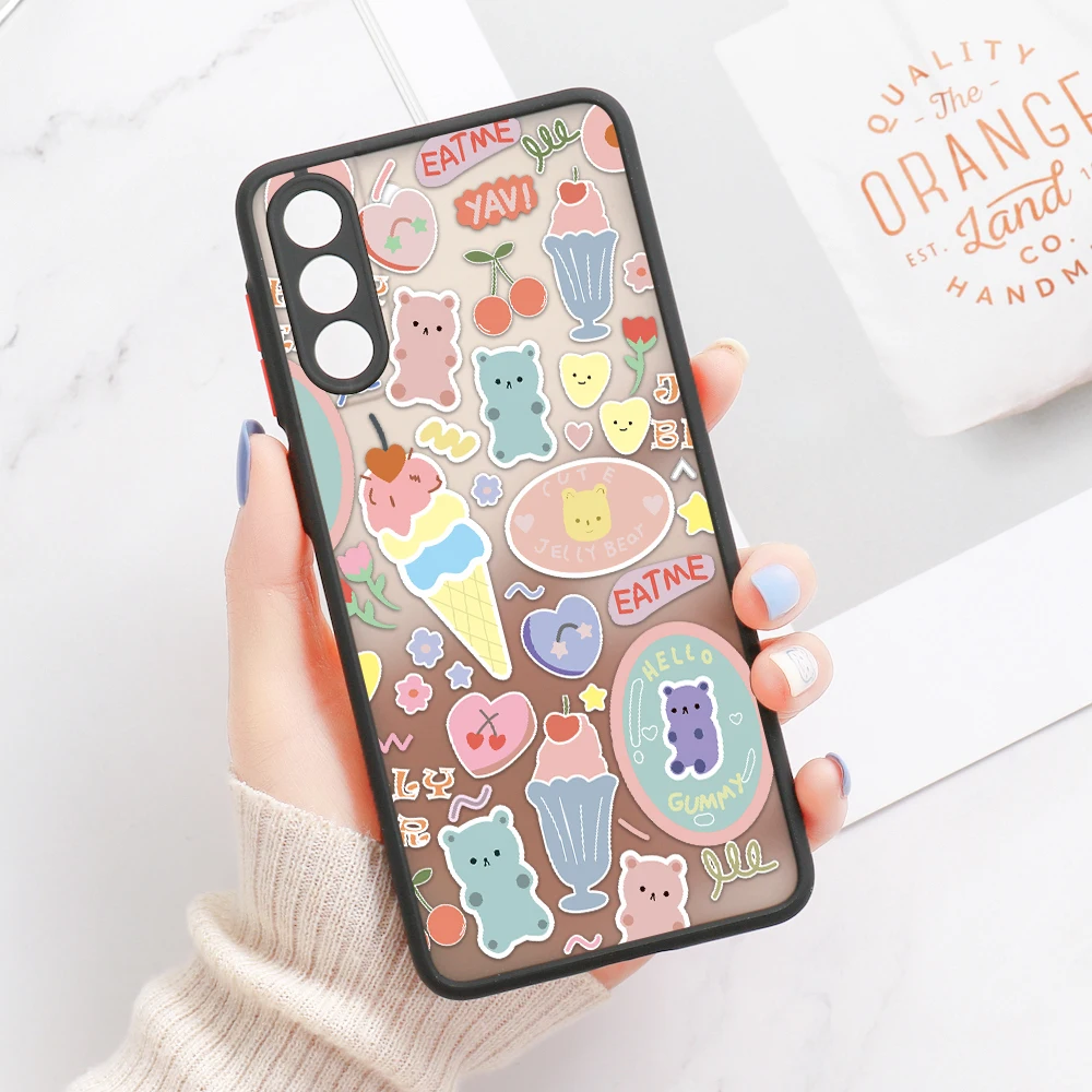 OPPO A53S Case For OPPO A9 2020 A3S A5S A12E A11 A83 A15 A52 A72 A92 A54 A55 A31 A91 A93 A94 A95 5G Butterfly Matte Cover Bumper