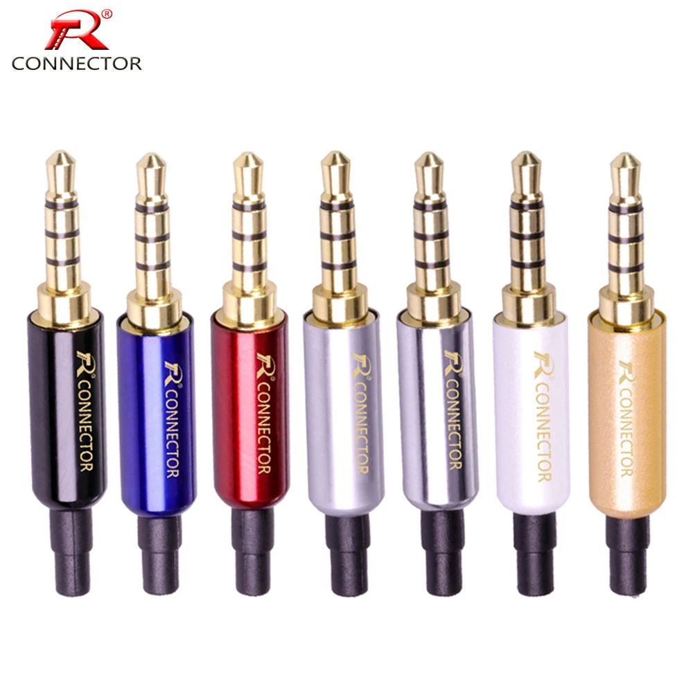 jack de 3,5mm, 4 polos, chapado oro, carcasa cobre, protector de cola de 3,5mm, para auriculares, reparación DIY, 8 Uds.|plug 3.5|plug jackplug 3.5 mm AliExpress