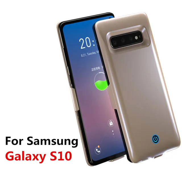 6000/7000 мАч Расширенный чехол для аккумулятора телефона для samsung Galaxy S10 Plus чехол для зарядного устройства для samsung S10/S10e внешний аккумулятор - Цвет: Gold for S10