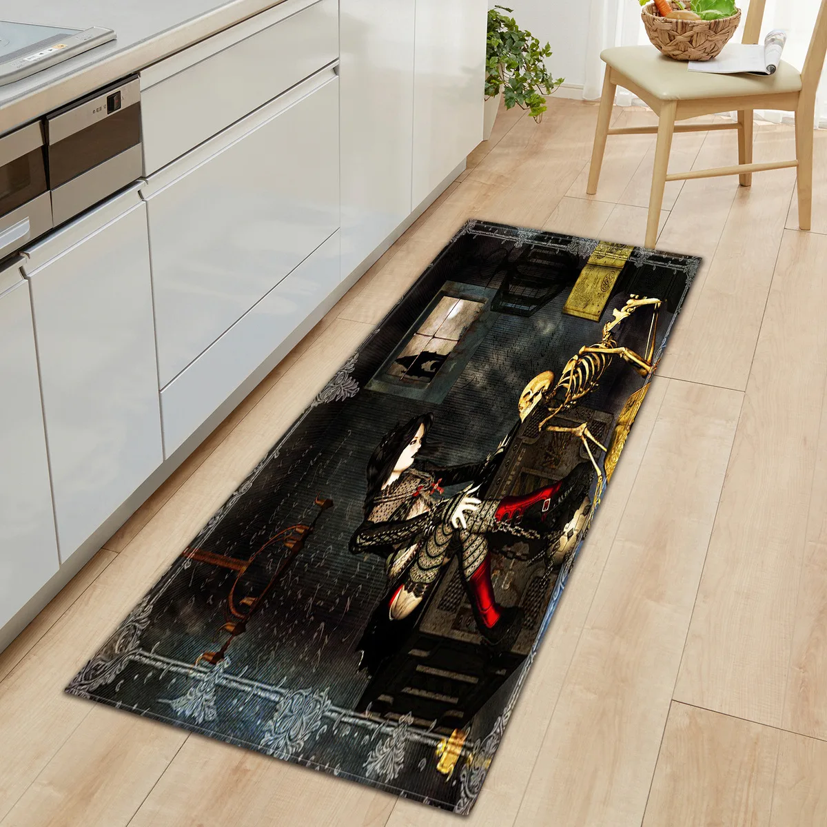 Long Rectangle Carpet Bedroom Home Entrance Hallway Carpet Flannel Living Room Floor Rug Bedroom Doormat Flannel Sofa Foot Mat