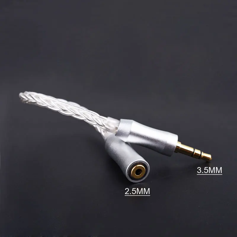 3.5mm to 2.5mm Аудиокабель наушников посеребренный HiFi Fidelity удлинение преобразования баланса 2,5 мм 3,5 мм 4,4 мм использование для MP3 плеера телефон FIIO - Цвет: 3.5mm to 2.5mm
