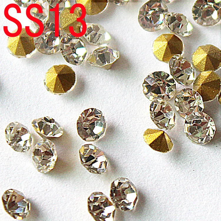 

ZOTOONE SS13 PointBack Glass Rhinestones Strass Applique DIY Mobile Phone Nail Art Non Diamiond White For Clothes Decoration G