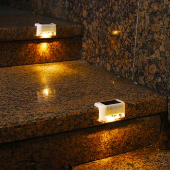 

IP65 Solar Deck Step Wall Lights Yard Garden Fence Patio Stairs Decor Lamps Automatically Recharging Fence Landscape