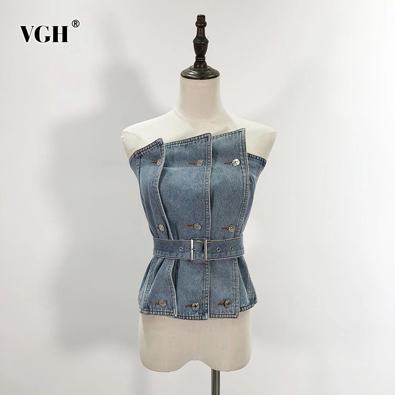 slash denim vest