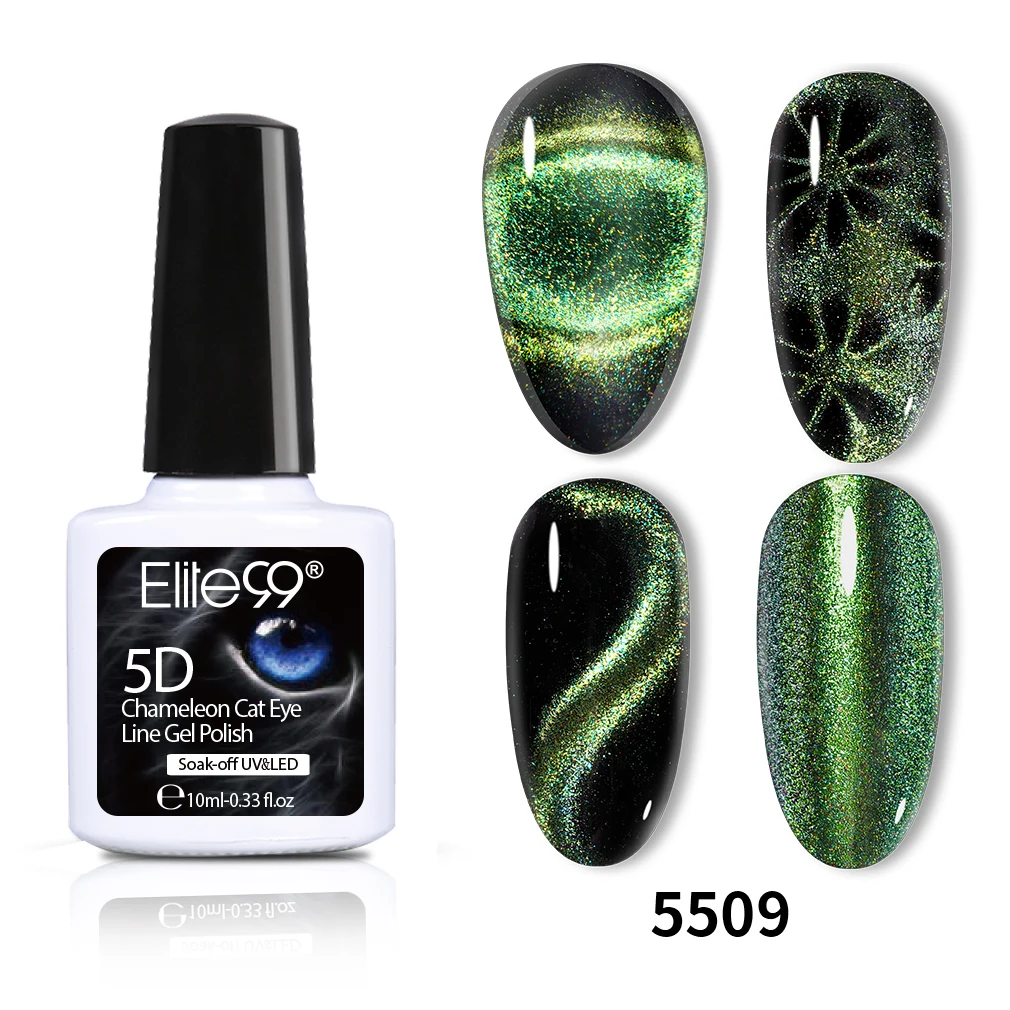 Elite99 5D Galaxy Гель-лак для ногтей с эффектом «кошачий глаз» Хамелеон для использования с магнитом замачиваемый УФ/светодиодный лак для ногтей 10 мл полуперманентный Гель-лак для маникюра - Цвет: 5509
