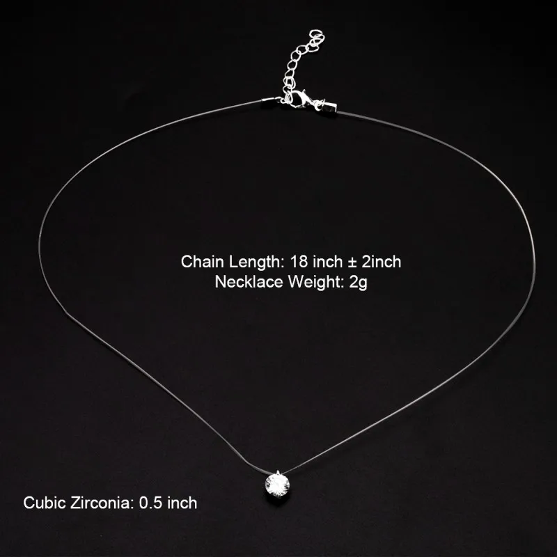 Женская прозрачная леска ожерелье невидимое ожерелье с подвесками на цепочке стразы колье ожерелье s ключица силиконовая цепь