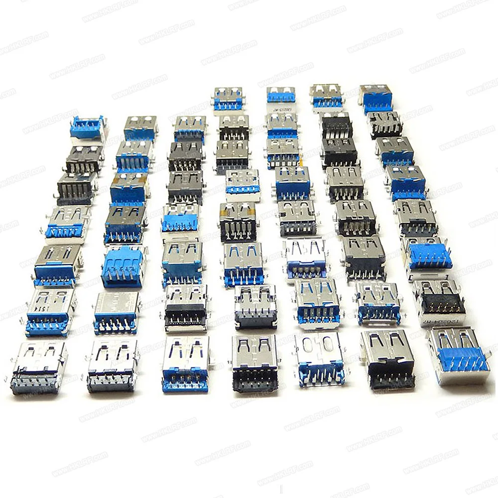

Free Shipping 53Pcs Type-A USB 3.0 Male Solder 9 Pin Plug Connector Socket