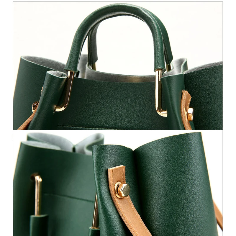 Goede Vintage PU Lederen Dames Handtassen Vrouwen Messenger Bags Tote Designer Crossbody Schoudertas Boston Hand Bags Hot Koop