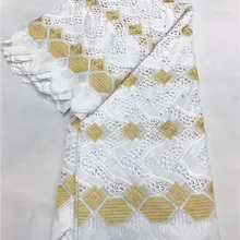 Швейцарская вуаль кружева в швейцарском стиле высокого качества tissu Африканский хлопок сухое кружево последняя ткань из Дубая нигерийское кружево для женщин 5 ярдов