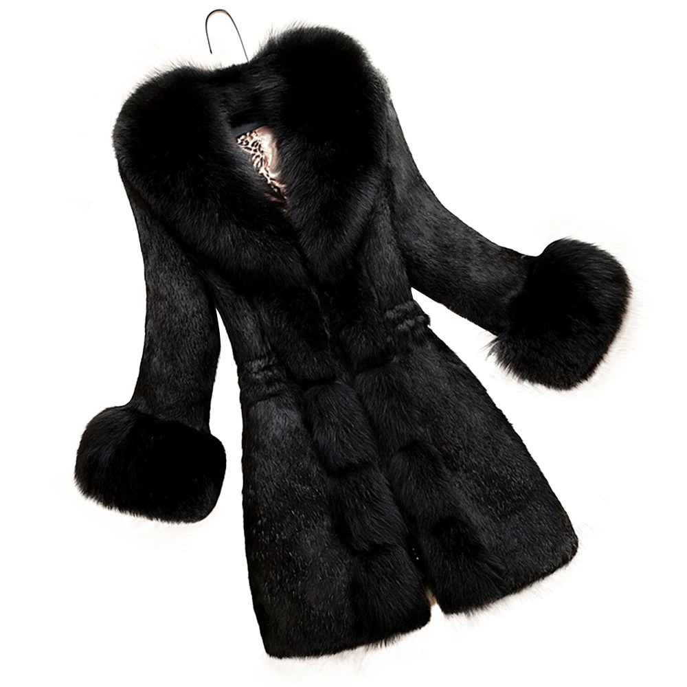 

Plus Size Women Clothes S-6XL Winter Coat Office Lady Faux Fur Coat Elegant Female Outwear Slim Teddy Jacket Women Warm Coat