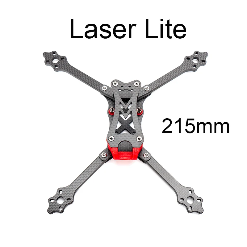 TRANSTEC LASER HD S LITE 224 мм FPV гоночный Дрон Рама 6 мм Arm 7075 алюминиевое гладкое покрытие углеродное волокно 4 в 1 ESC 5 дюймов реквизит - Цвет: Laser Lite 215mm