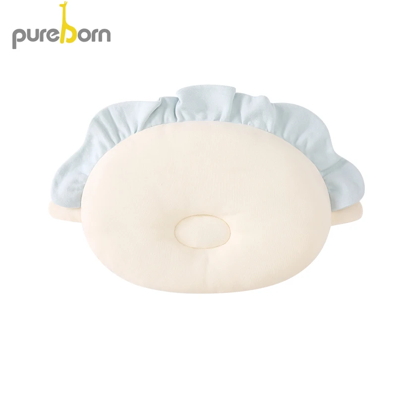 Pureborn анти-рулон малыша Подушка моющаяся хлопок вогнутая Подушка формирующая Подушка для кормления позиционер для сна Новорожденные постельные принадлежности