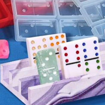 

DIY Dominoes Casting Silicone Mould Crafts Polymer Clay Jewelry Making Tools Crystal Epoxy Resin Game Toy Mold