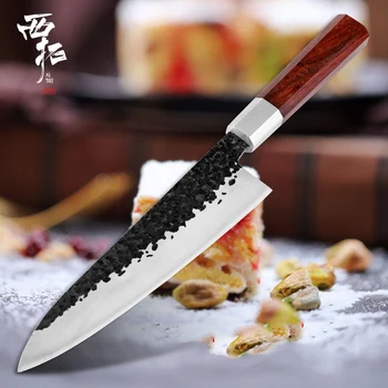 

XITUO High Carbon Steel Kitchen Chef Knife Handmade Knife Professional Japanese Knife Cleaver Paring Utility Nakiri Kitchen Tool