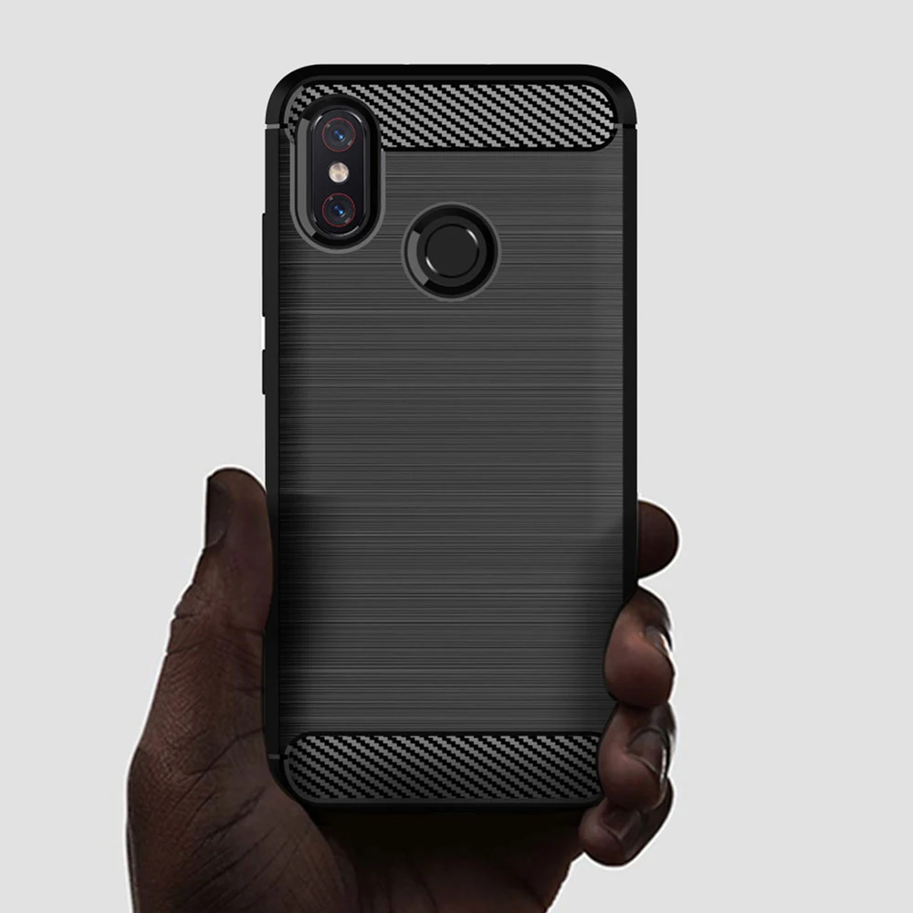 

Phone Case For Xiaomi Mi 8 Lite Mi8 Mi8lite Soft Silicone TPU Carbon Fiber Protective xiaomi8 8lite Rugged Armor Fundas Cover