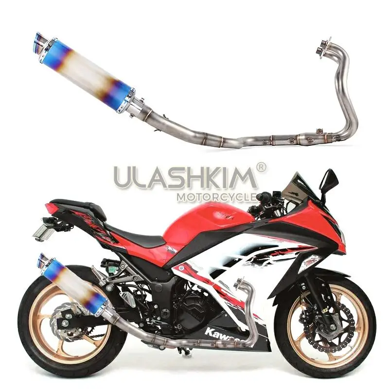 Полная выхлопная система мотоцикла без шнуровки для kawasaki Ninja 250 250R 300 Ninja250 ninja300 средняя труба с DB-KILLER