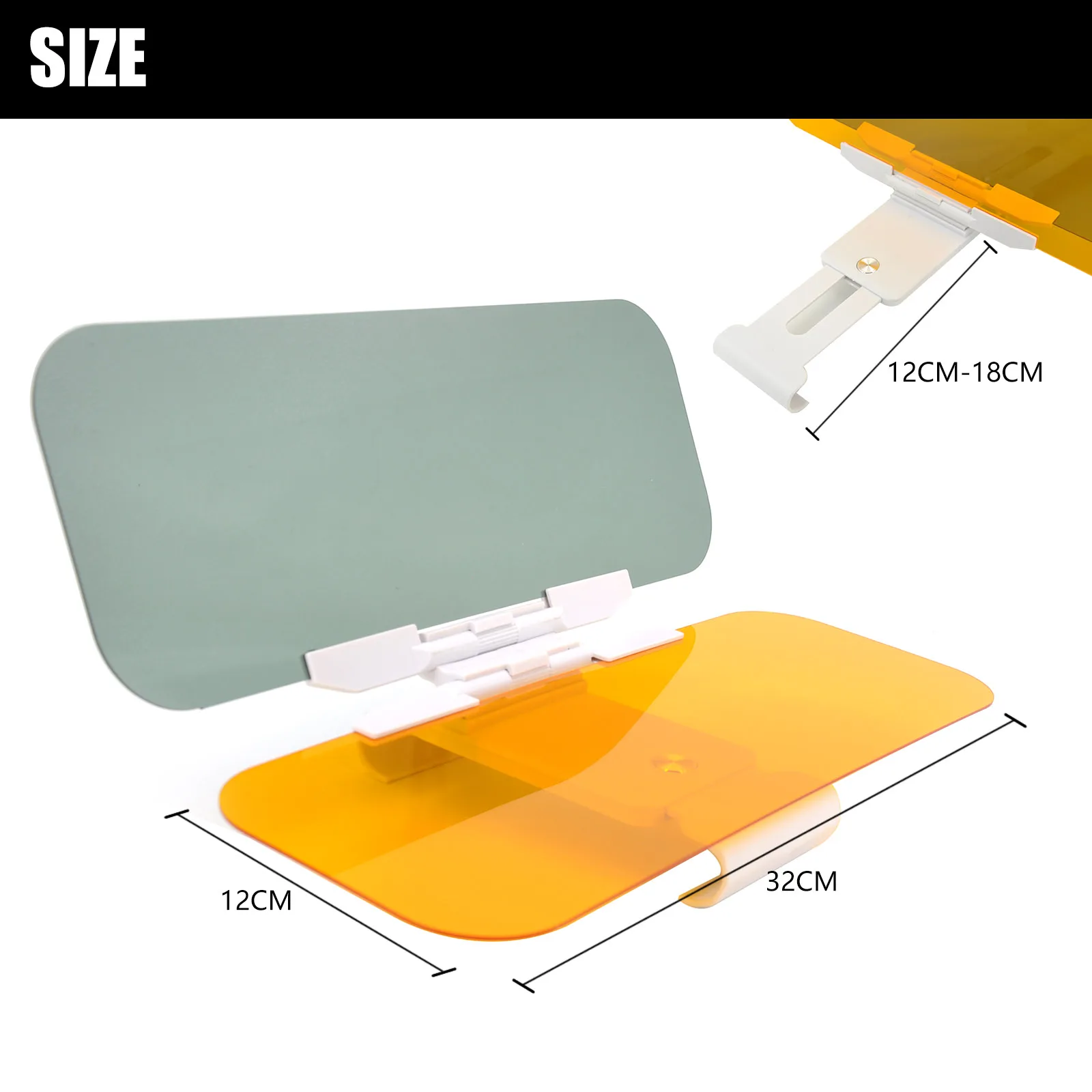  Car Anti-Glare Sun Visor, 2 in 1 Universal Sunshade