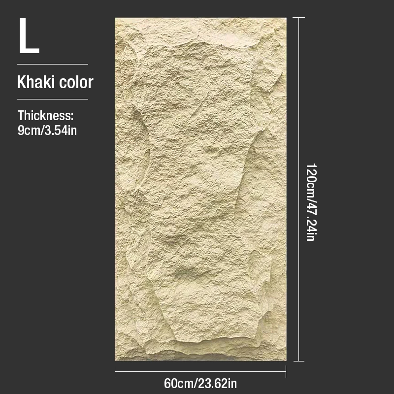 Description Picture 5 of item4 pcs 120x60cm high simulation stone 3D wall stickers stone pattern wallpaper wall covering living room 3D wall panel mold tile
