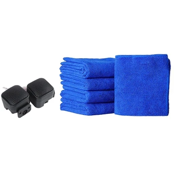 

2 Pcs Auto Car o System Loud Speaker e Tweeters 4cm Dia 500W with Auto Care 10PCS Ultra Soft Microfiber Towel