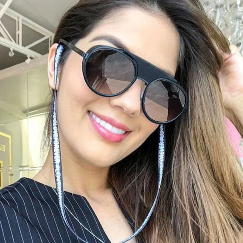 Круглые Солнцезащитные очки в стиле стимпанк ретро готика панк роскошные