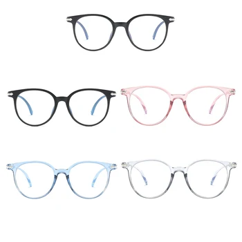 Femmes lunettes cadre Anti lumière bleue lunettes cadre Vintage rond clair lentille lunettes optique monture de lunettes