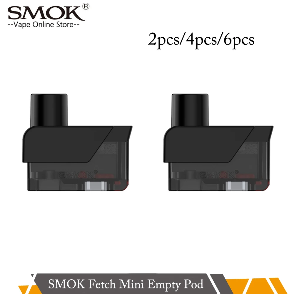 

2pcs/pack SMOK Fetch Mini Empty Pod Cartridge 3.7ML Capacity with RPM pod and Nord Pod Atomizer for SMOK Fetch Mini Pod Vape Kit