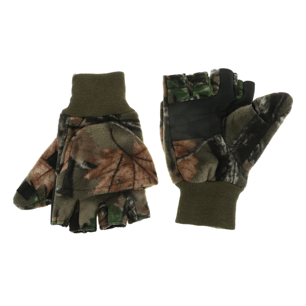 Ice Fishing Gloves Convertible Mittens Fingerless Mitt Warm for Cold Weather and Winter Men Women Photography Running Camera