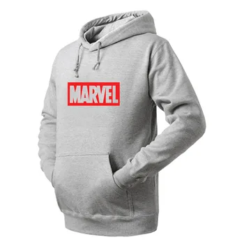 

Slim pullover Hoodies Marvel logo Sweatshirt Long Sleeve Pullover Hooded Letters Printed hoody