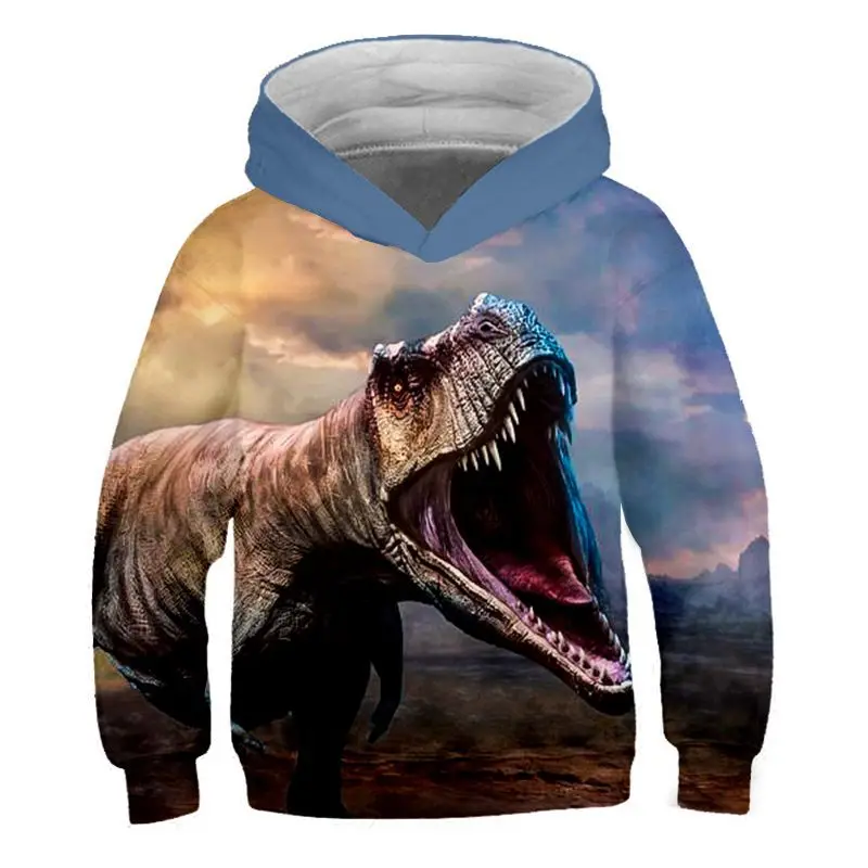 hoodie for girl Jurassic World, Dinosaurs, Tyrannosaurus Rex, Children's 3D Printed Hoodie, Boy And Girl Animation Cartoon Jacket what is a youth hoodie