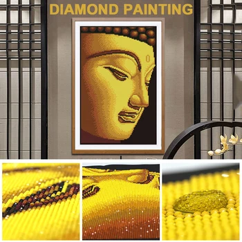 

5D Diamond Painting Buddha Paints Frameless DIY Diamond Painting 30x50CM Colorful Oil Painting Canvas And Resin Round Diamond
