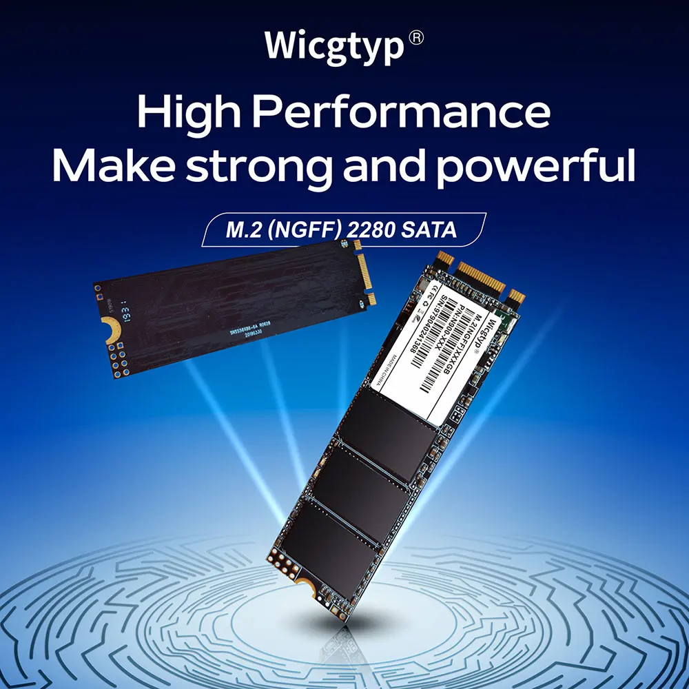 Твердотельный накопитель Wicgtyp SSD M2 SATA 1 ТБ 512 ГБ 256 128 64 жесткий диск M.2 NGFF 2280 для