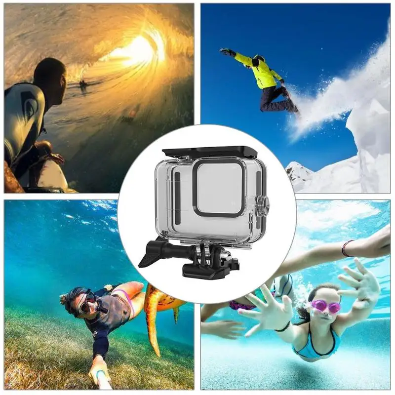 60m Housing Shell For GoPro HERO 8 Black Hard Protective Cage Case For Go Pro Hero8 2019 sports Camera Accessories