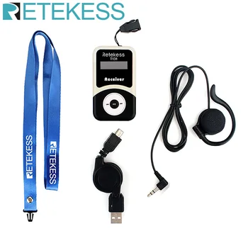 

RETEKESS T131 Tour Guide Receiver For Wireless Tour Guide System Set Simultaneous Translation Meeting Interpretation System
