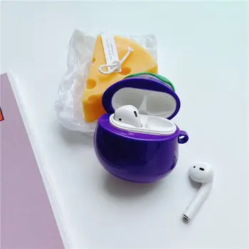 

Cute Eggplant Silicone Case Protective Cover for Airpods 1/2 Headset R9UB