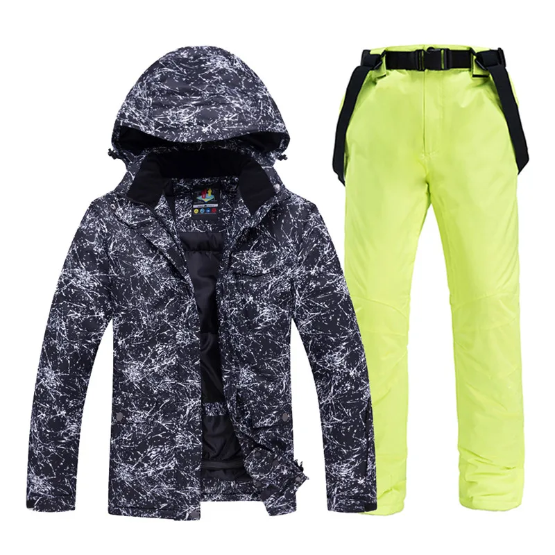 Pic Jacket and Pant 30 Белый для взрослых Лыжный спорт одежда Сноубординг наборы водонепроницаемый ветрозащитный дышащий уличный зимний костюм куртка и брюки с поясом Unsex - Цвет: Pic Jacket and Pant