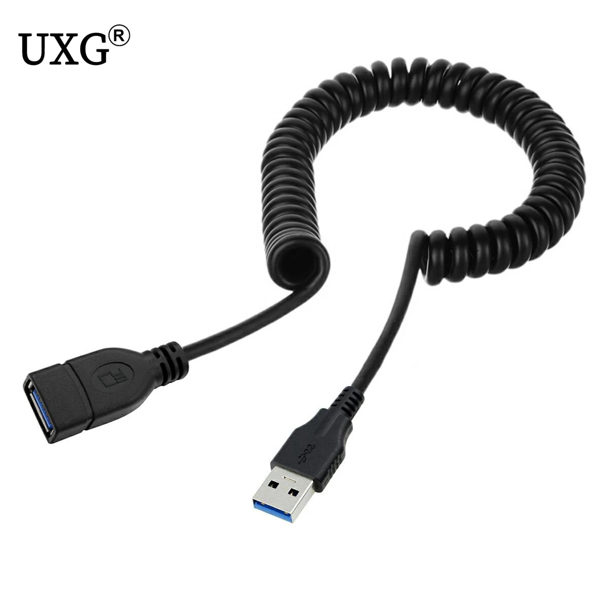 Spiral Coil USB Cable USB 3.0 Male to Female Extension Cord Spring Cable 1.5 m/3.3 Feet dvi to hdmi adapter